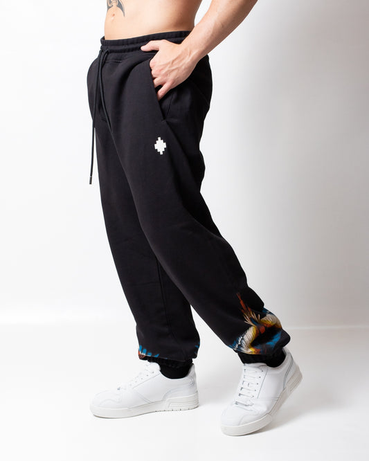 Pantalone Marcelo Burlon in felpa "Orange Wings" uomo