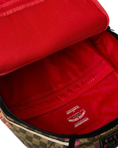 Zaino Sprayground marrone "Torn packaging rmx backpack"