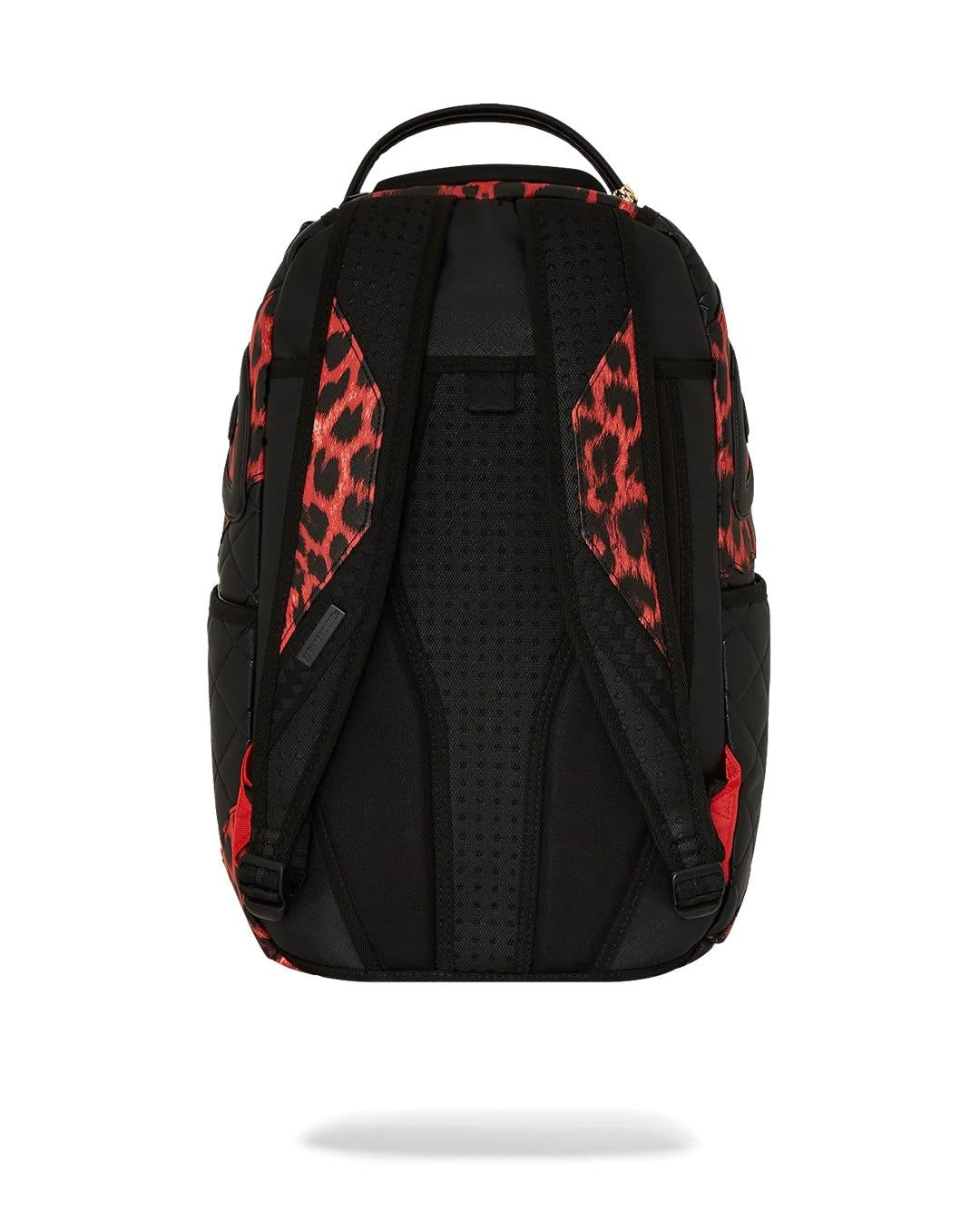 Zaino Sprayground nero Red Leopard puffer dlx  backpack
