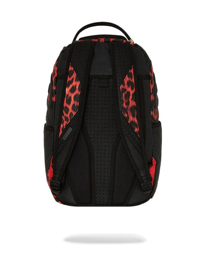 Zaino Sprayground nero Red Leopard puffer dlx  backpack