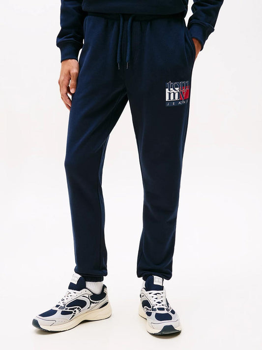 Pantalone Tommy Jeans in felpa "Flag Crew" uomo
