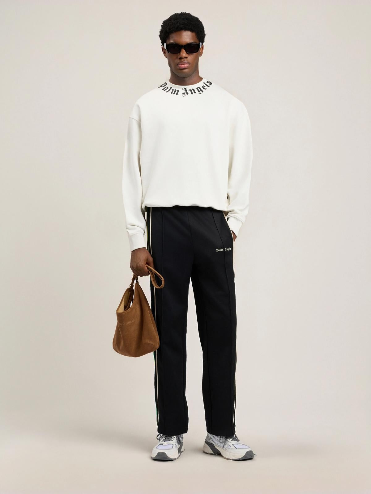 Felpa Palm Angels girocollo "Neck Logo Regular" uomo