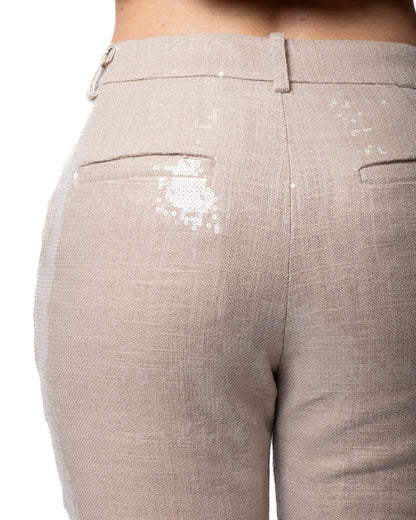 Pantalone Silvian Heach a zampa paillettato donna