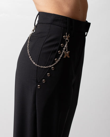 Pantalone Richmond X in misto lana con borchie donna