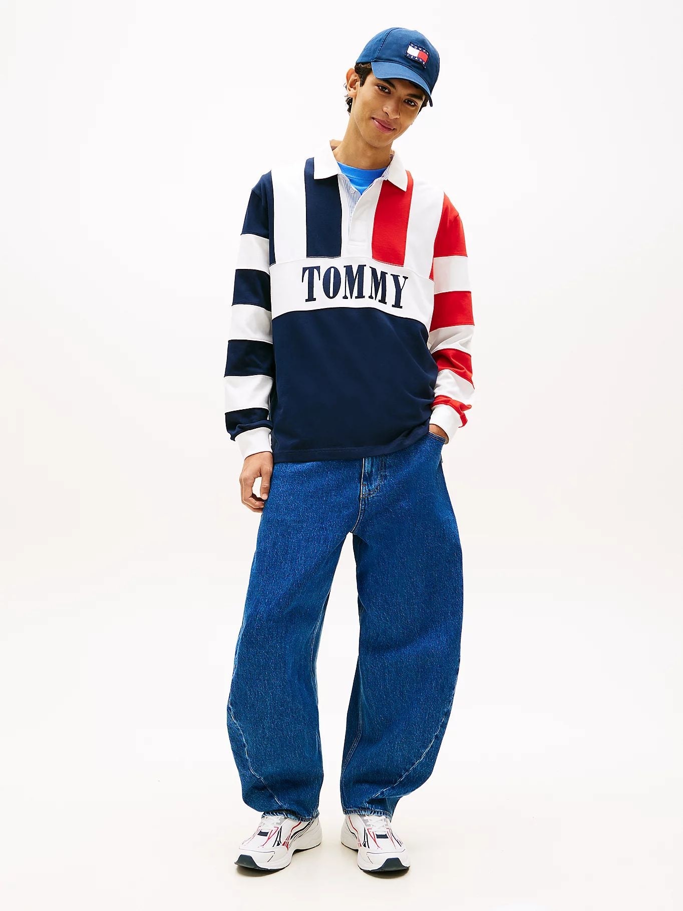 Felpa Tommy Jeans polo con logo uomo