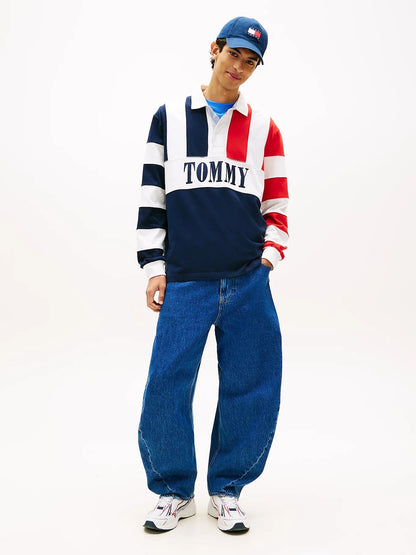 Felpa Tommy Jeans polo con logo uomo