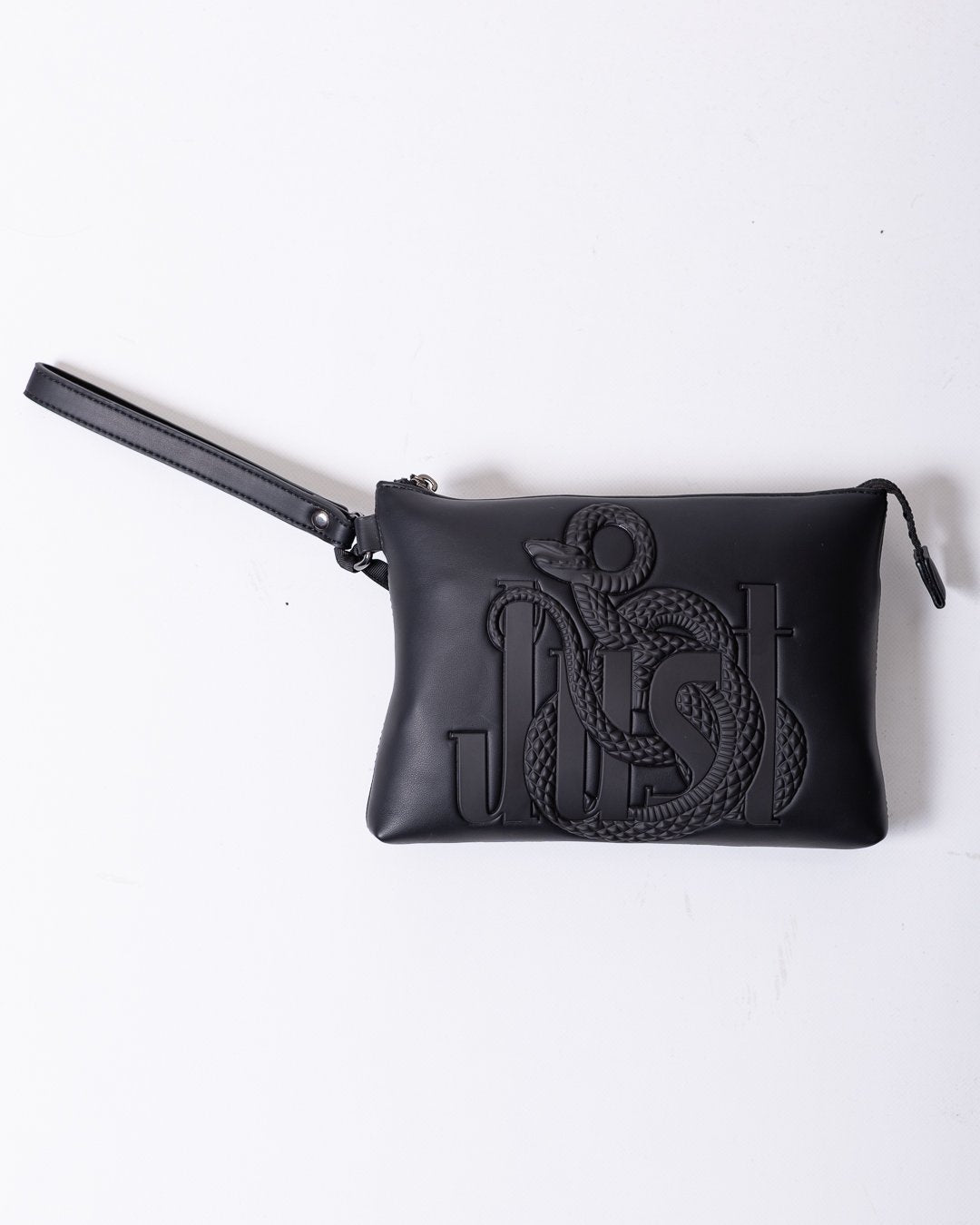 Pochette Just Cavalli in eco pelle con logo gommato in rilievo