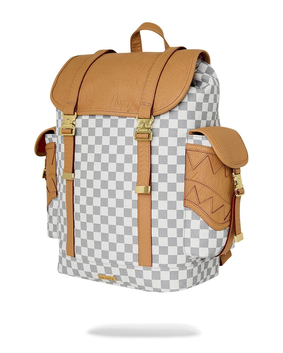 Zaino Sprayground bianco EMBOSSED CREAM CHECK MONTE CARLO 