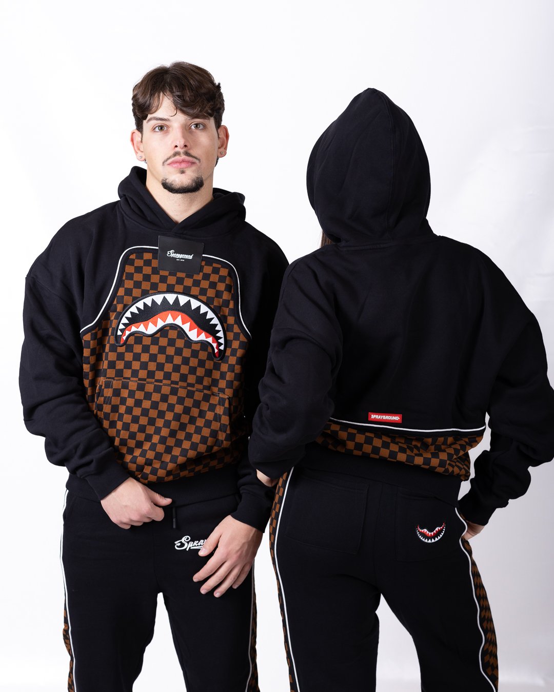 Felpa Sprayground con cappuccio e patch logo ricamata