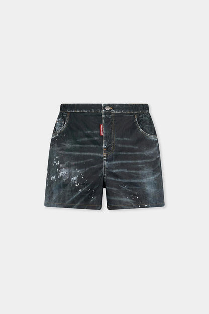 Boxer mare Dsquared2 con stampa denim uomo