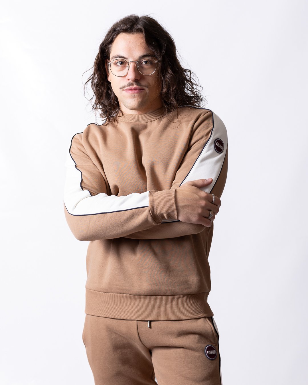 Felpa Colmar girocollo color block uomo