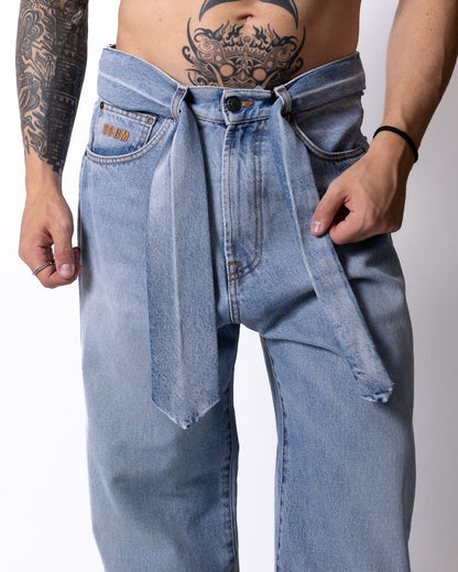 Jeans MSGM straight con cravatta