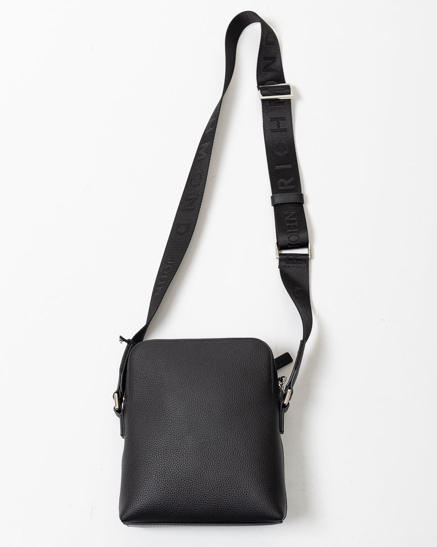 Tracolla John Richmond in ecopelle con logo stampato uomo