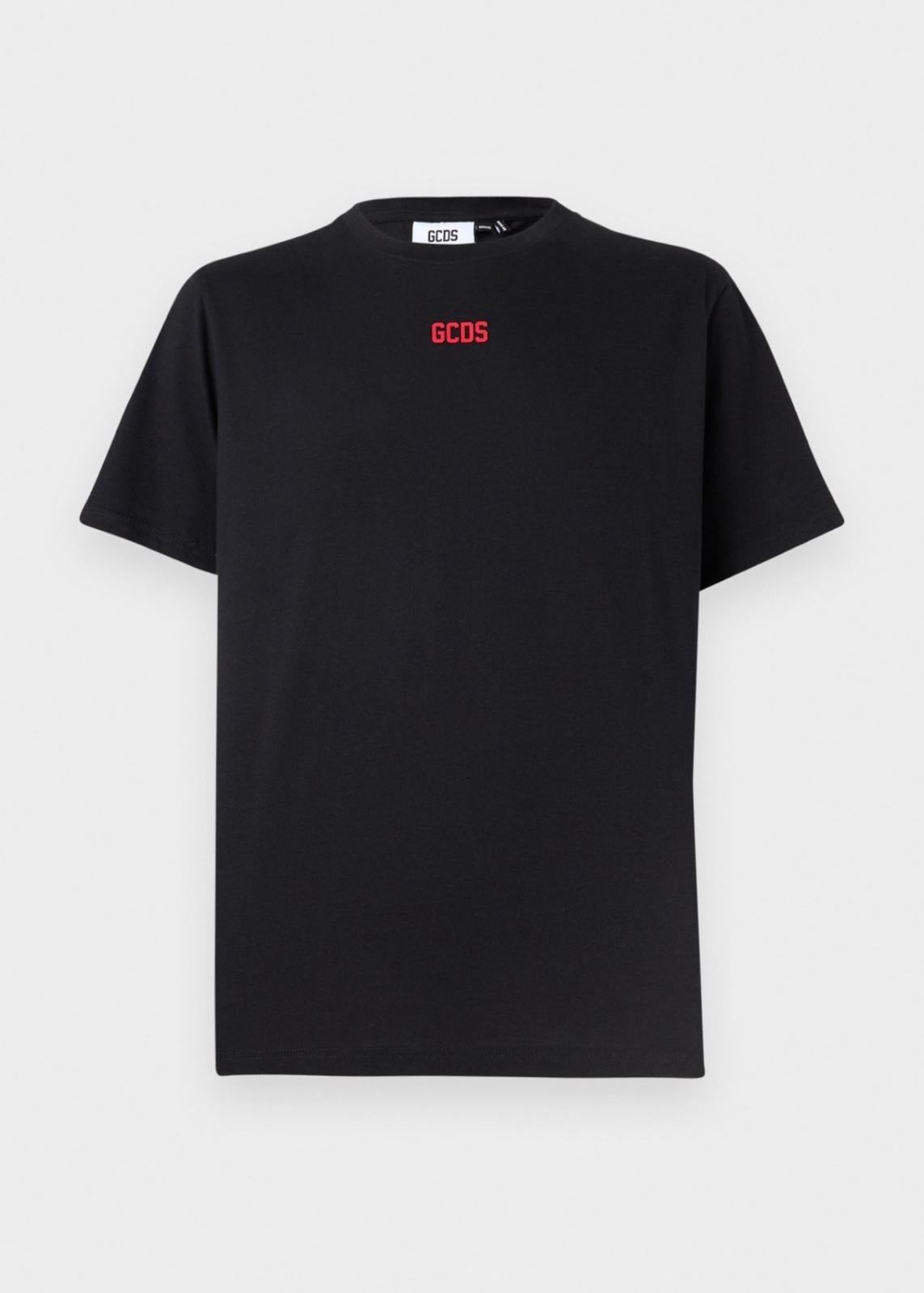 T-Shirt GCDS con mini logo rosso