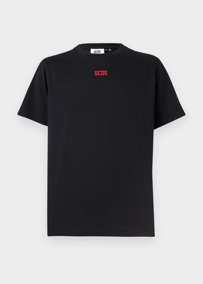 T-Shirt GCDS con mini logo rosso