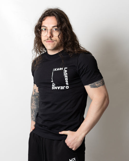 T-Shirt Karl Lagerfeld Jeans regular "Logo Frame" uomo