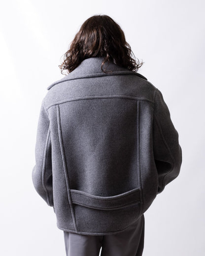 Cappotto Moschino doppiopetto in misto lana uomo