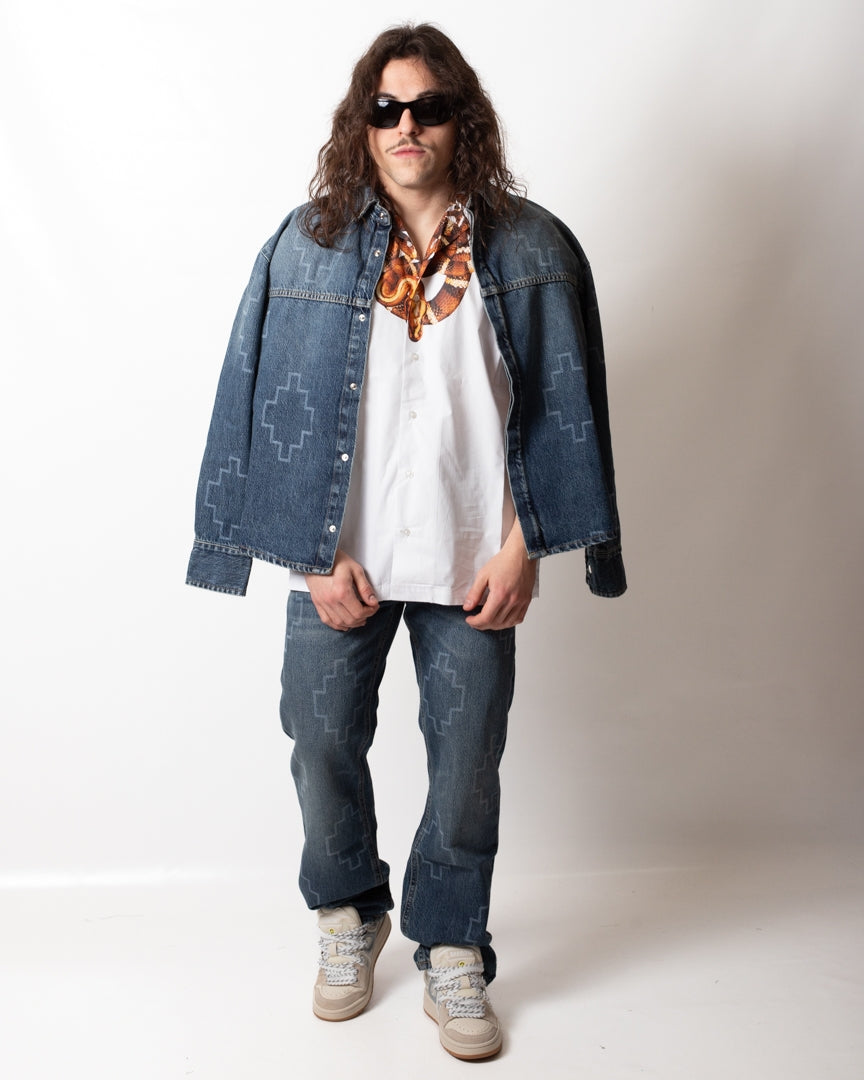 Jeans Marcelo Burlon straight "Logomania" uomo