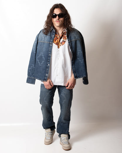 Jeans Marcelo Burlon straight "Logomania" uomo