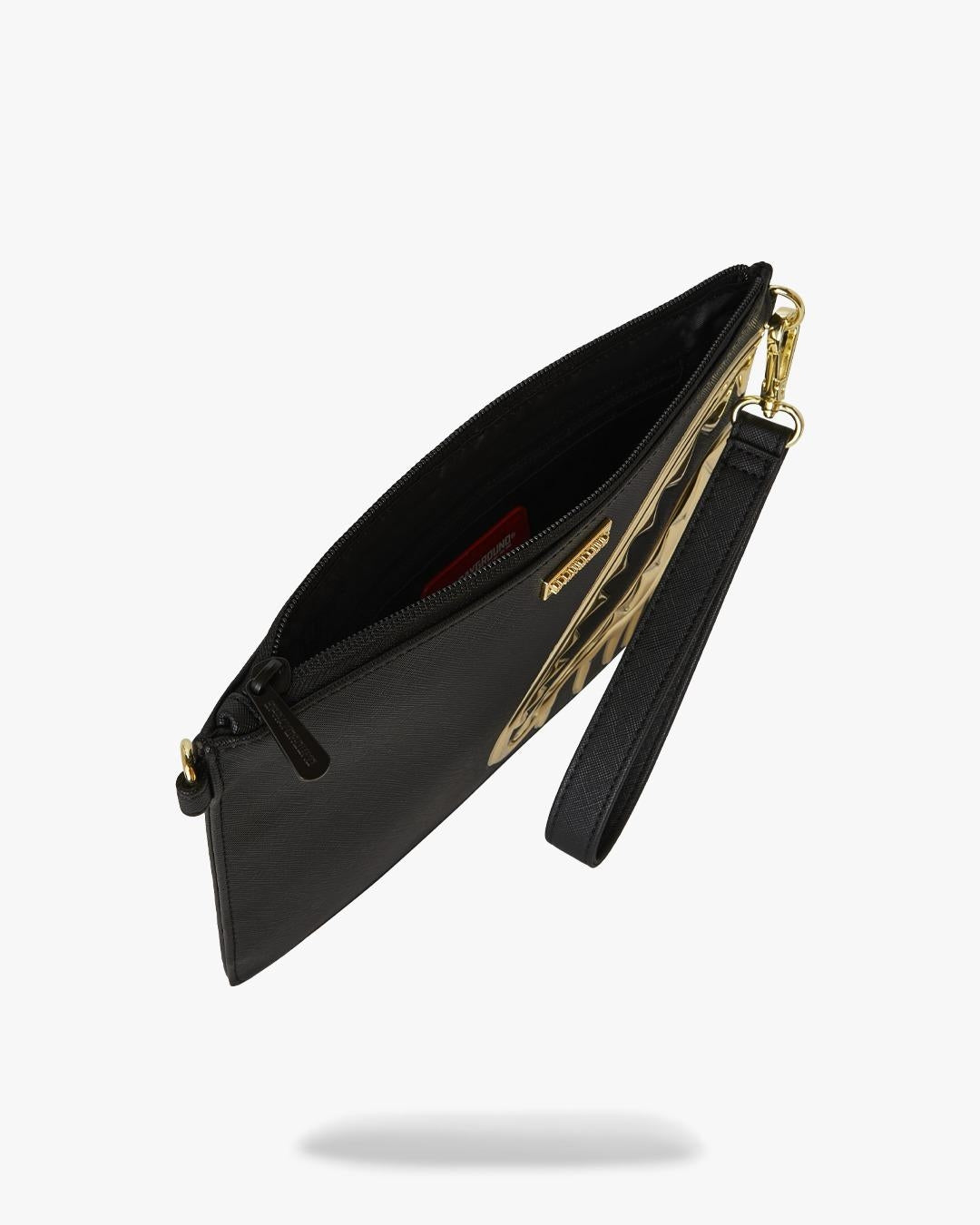 Pochette Sprayground nero "GOLD AND DANGEROUS CROSSOVER CLUTCH"
