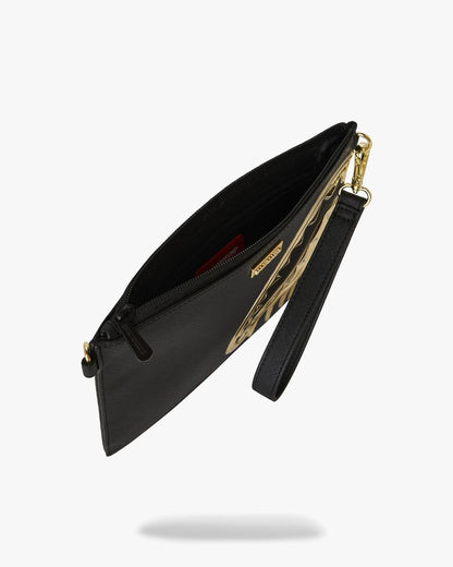 Pochette Sprayground nero "GOLD AND DANGEROUS CROSSOVER CLUTCH"