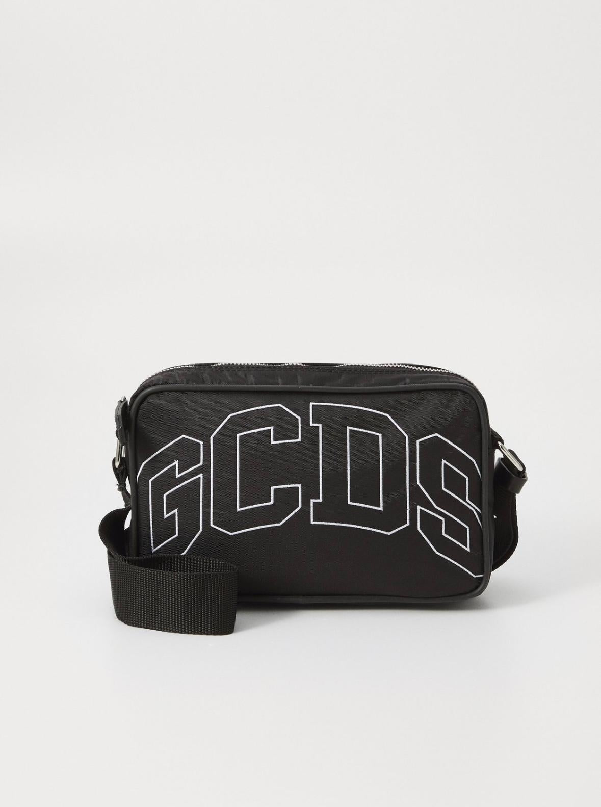 Tracolla GCDS in nylon con logo ricamato