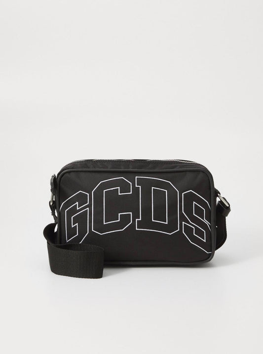 Tracolla GCDS in nylon con logo ricamato