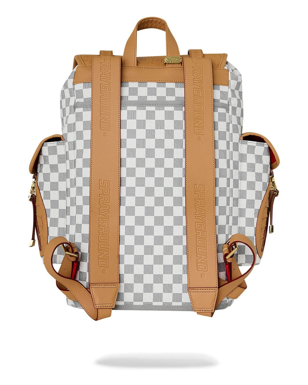 Zaino Sprayground bianco EMBOSSED CREAM CHECK MONTE CARLO 