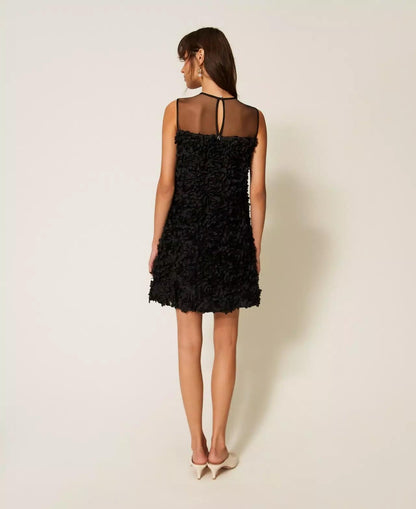 Abito Twinset Actitude in tulle con fiori donna
