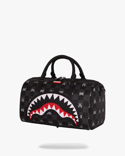 Borsa Sprayground nero GRAY PEEKING CHARACTER CHECK MINI DUFFLE