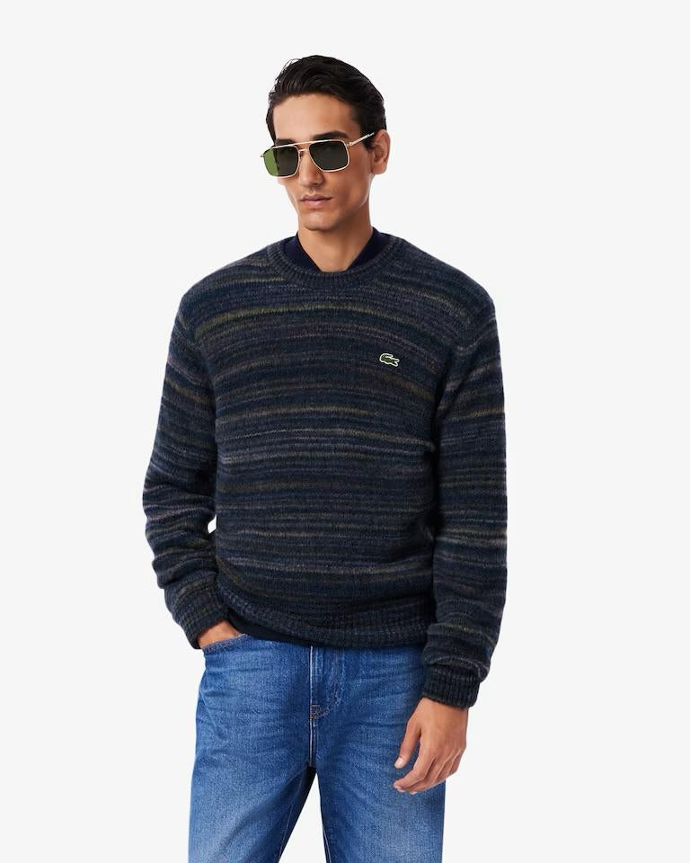 Maglia Lacoste girocollo a strisce uomo