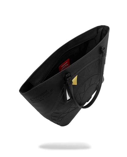 Borsa Sprayground nero BLACKED OUT EMBOSSED GOLD TOOTH TOTE