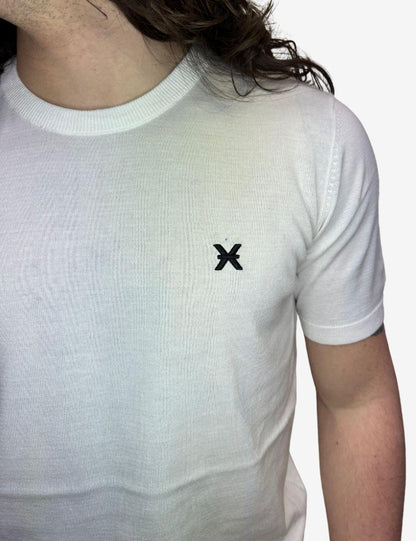 T-Shirt in maglia Richmond X con banda bicolor uomo
