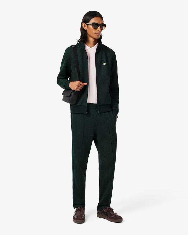 Pantalone Lacoste logato allover uomo