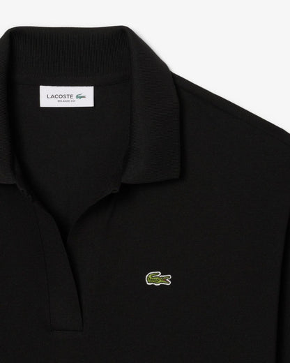 Polo Lacoste in fluido pique donna