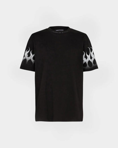 T-Shirt Vision Of Super "White Flames" uomo
