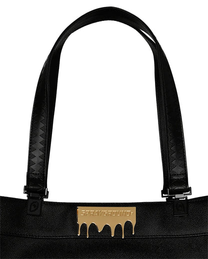 Borsa Sprayground nero "Gold Brick Lux Tortuga" tote