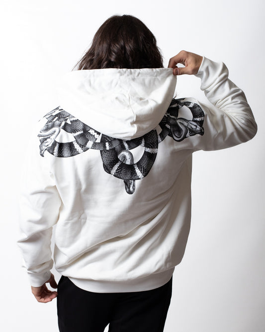 Felpa Marcelo Burlon fullzip con cappuccio "Black Snake" uomo