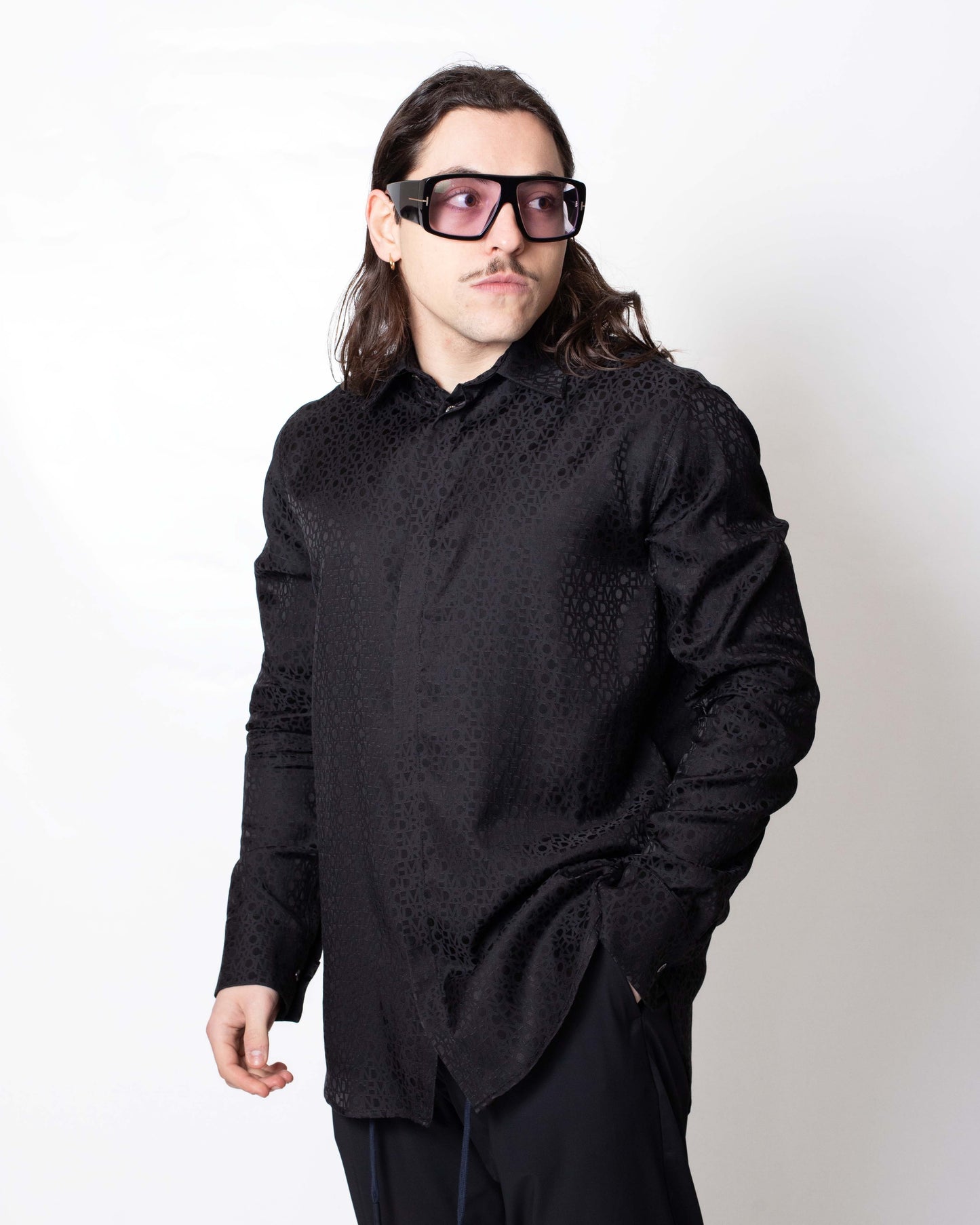 Camicia John Richmond con logo all-over uomo