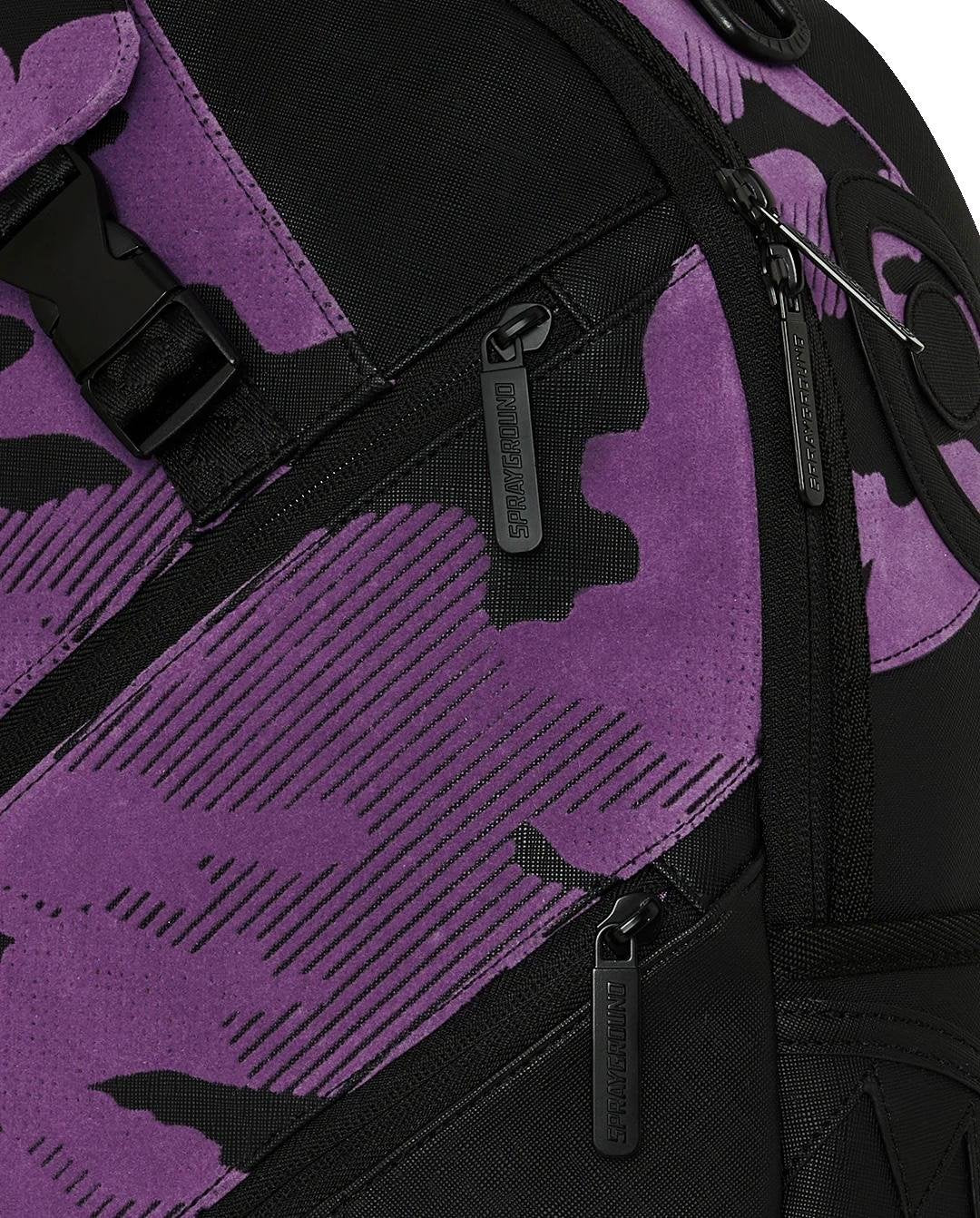 Zaino Sprayground nero PURPLE FLOCKED CAMO BACKPACK
