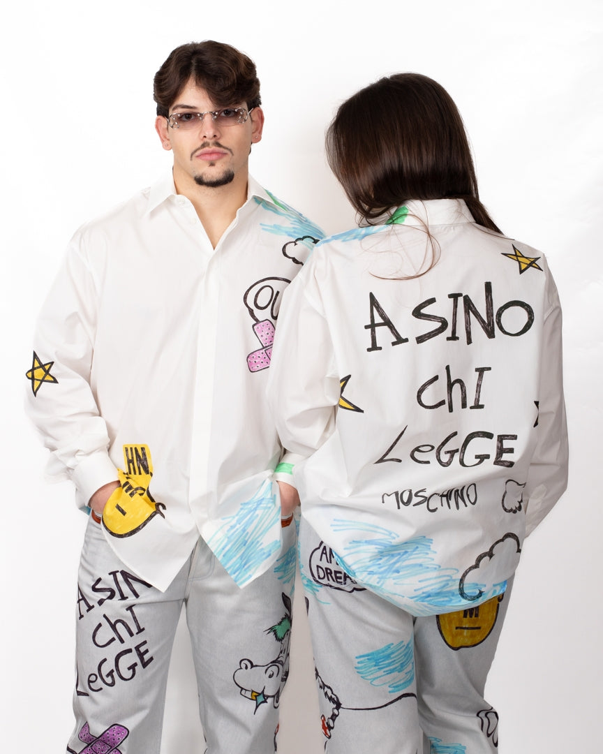 Camicia Moschino con stampa disegno