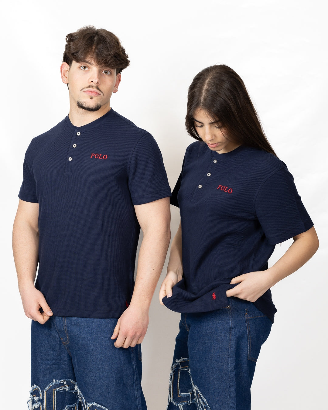 T-Shirt Polo Ralph Lauren in costina con bottoni 