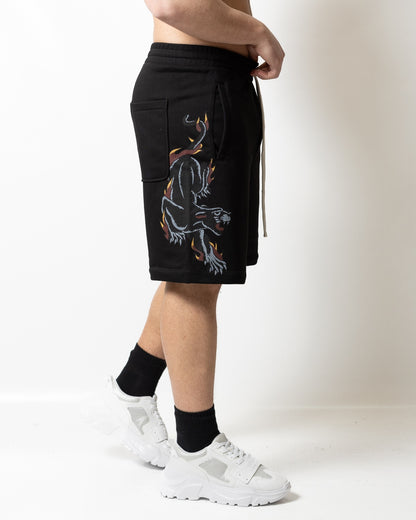 Bermuda Comme des Fuckdown in felpa con stampe uomo