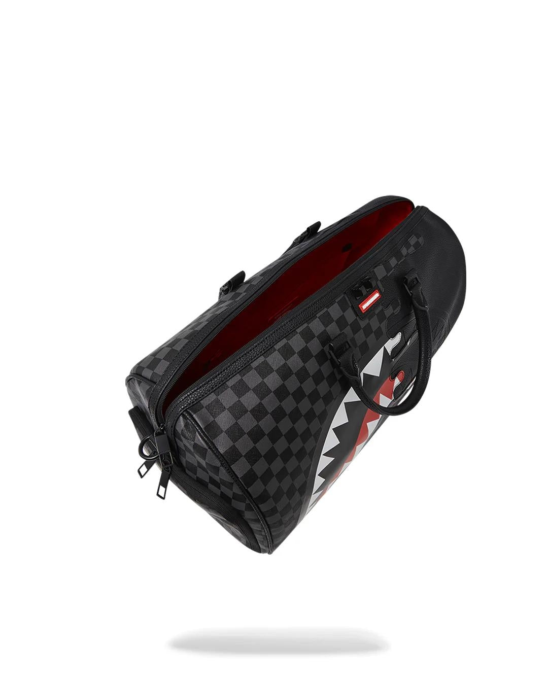 Borsone Sprayground nero unfinished shark large duffle