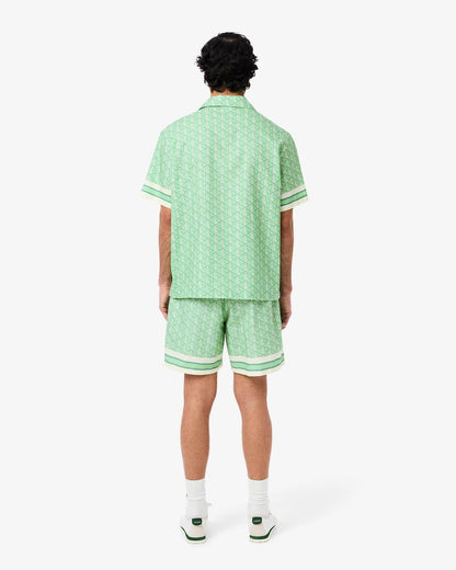 Camicia Lacoste con logo monogram allover uomo