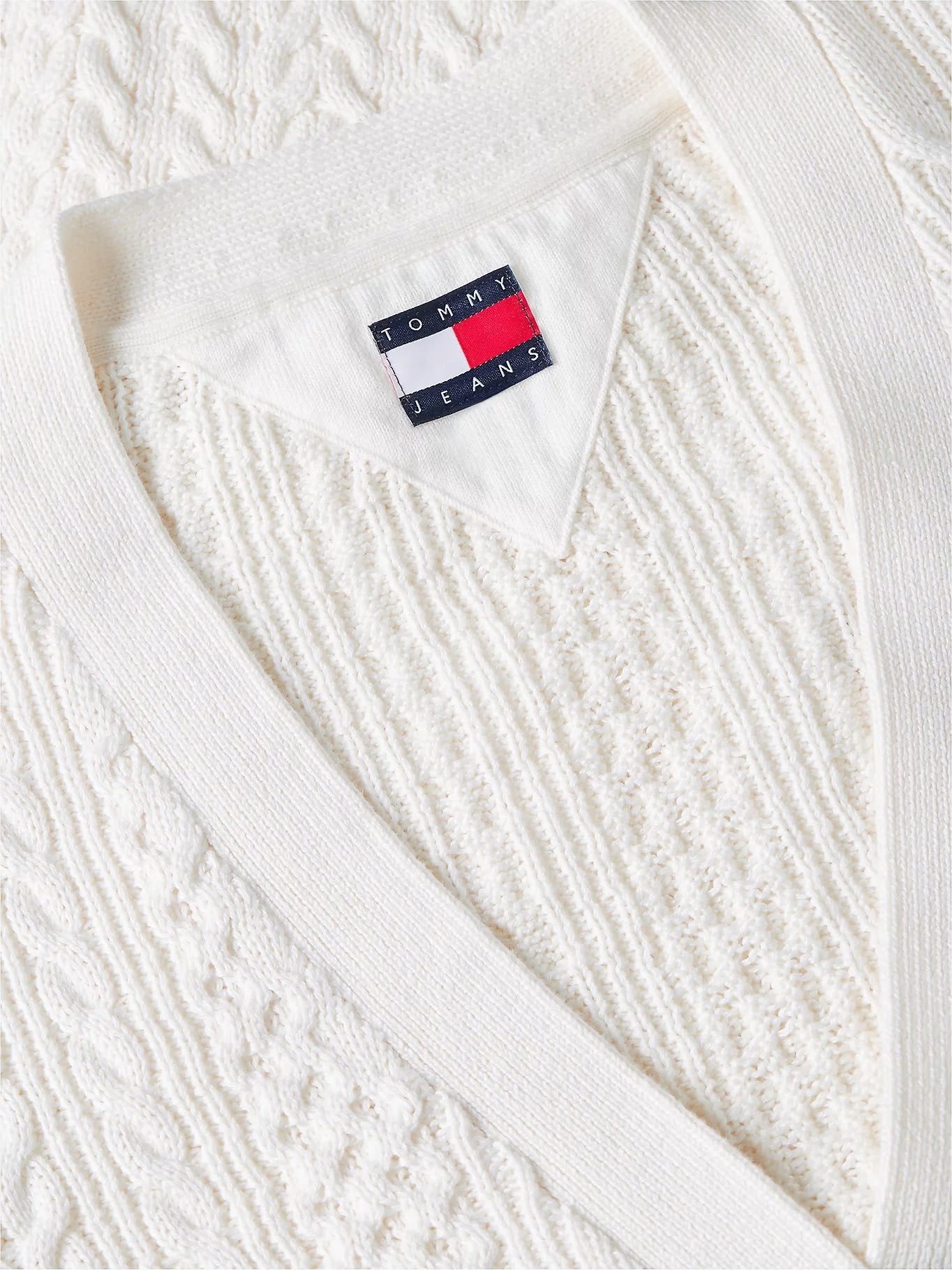 Cardigan Tommy Jeans ricamato con bordi a contrasto donna