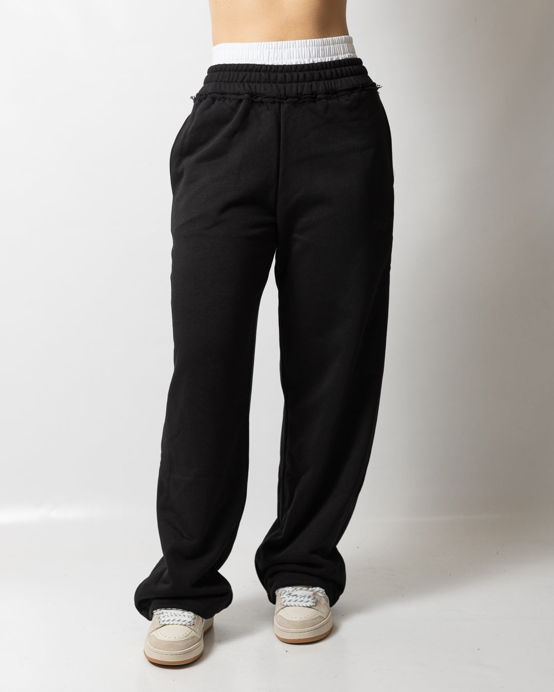 Pantalone Comme des Fuckdown in felpa con doppia fascia donna
