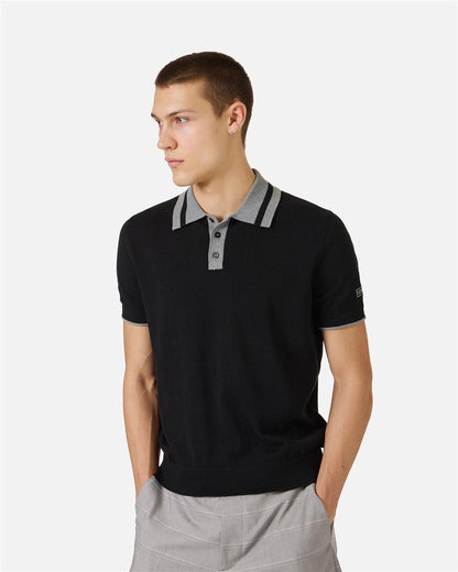 Polo Iceberg in maglia di cotone con colletto a contrasto