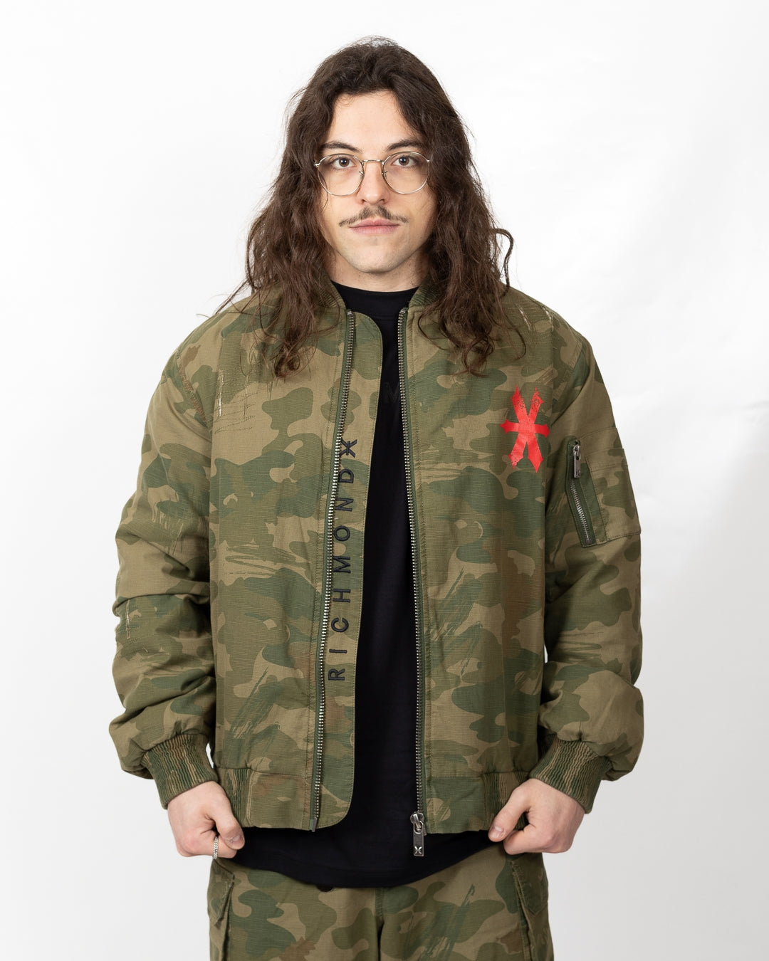 Giubbotto Richmond X bomber "Camo Logo" uomo