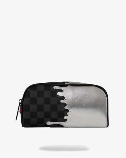 Pochette Sprayground nero SILVER SIDE DRIP BLACK CHECK PENCIL POUCH